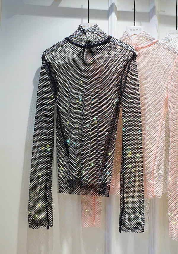 The Crystal Rhinestone Hollow Shirt