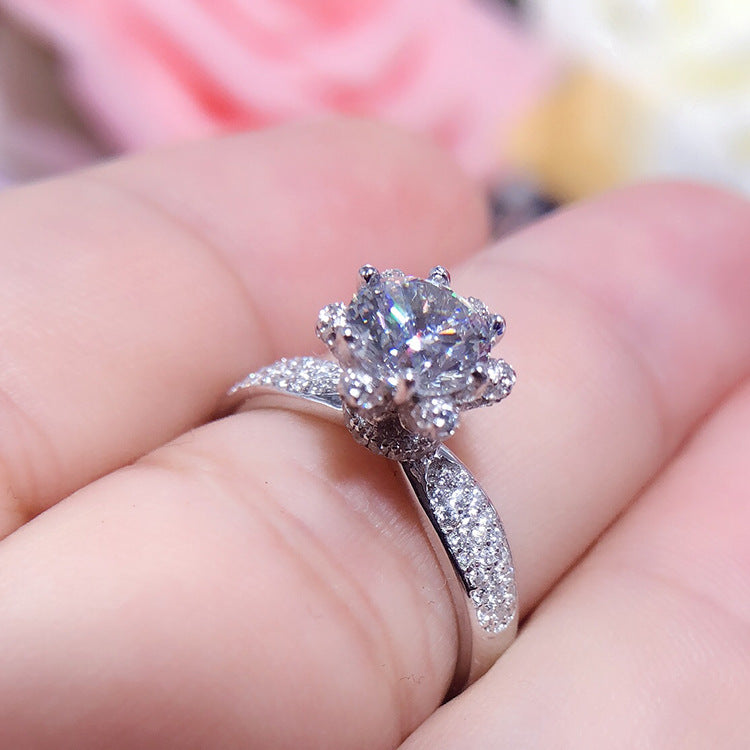 Ice Queen Sunflower Diamond Ring